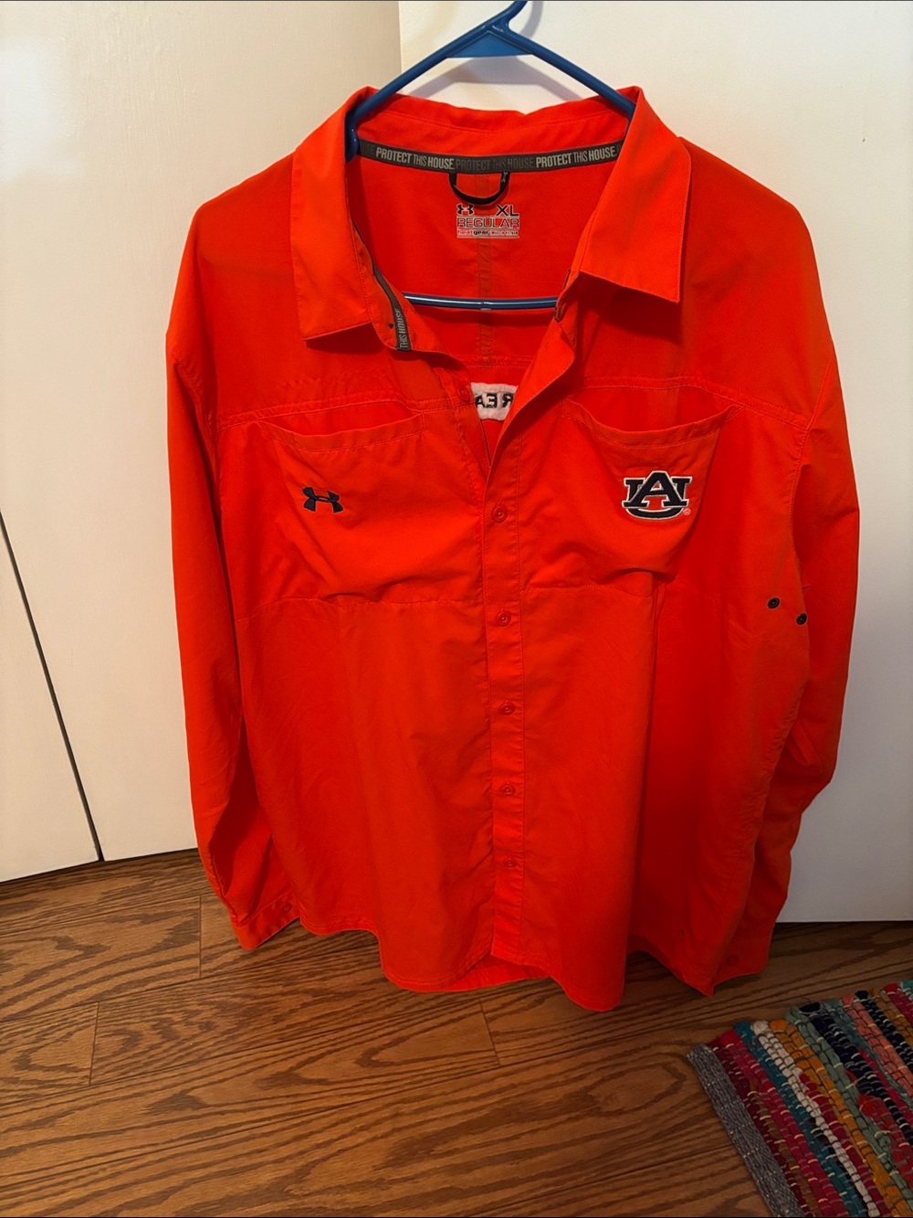 Under Armour Orange Auburn Tigers Lightweight Button-Up Shirt Jacket